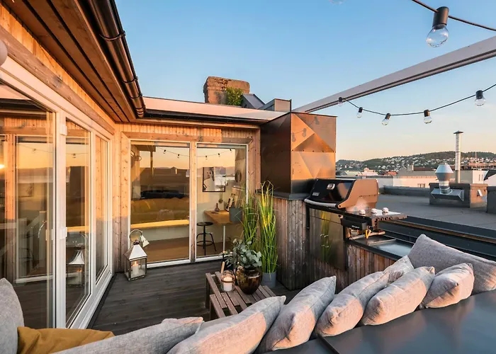 Two Bedroom Penthouse With Large Living And Rooftop In The Centre Of Apartment Trondheim